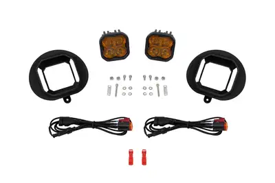 Diode Dynamics SS3 SAEDOT Type DR Fog Light Kit Yellow 3000K Max 38.5 watts Yellow SAE Fog Diode Dynamics