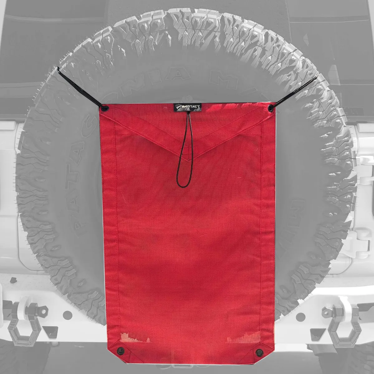 Spare Tire Trash Bag & Pet Divider Pat Pend for Jeep Wrangler, Gladiator, Ford Bronco, etc Bartact - WHITE product image