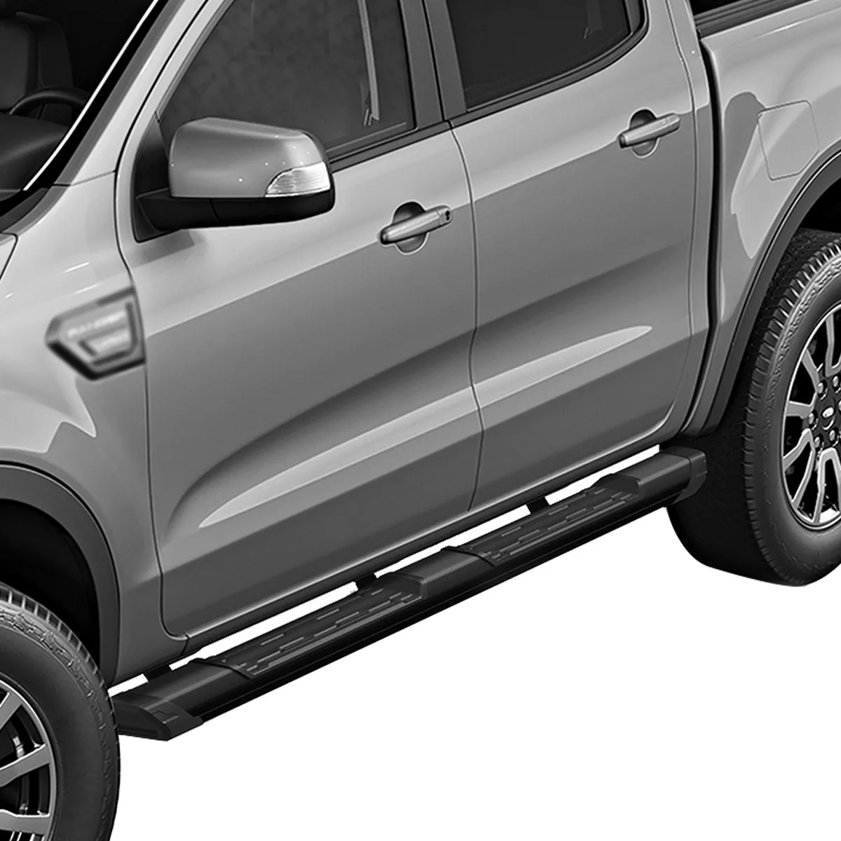 Black Horse Off Road Peak Running Boards Matte Black Aluminum PEJ576 product image