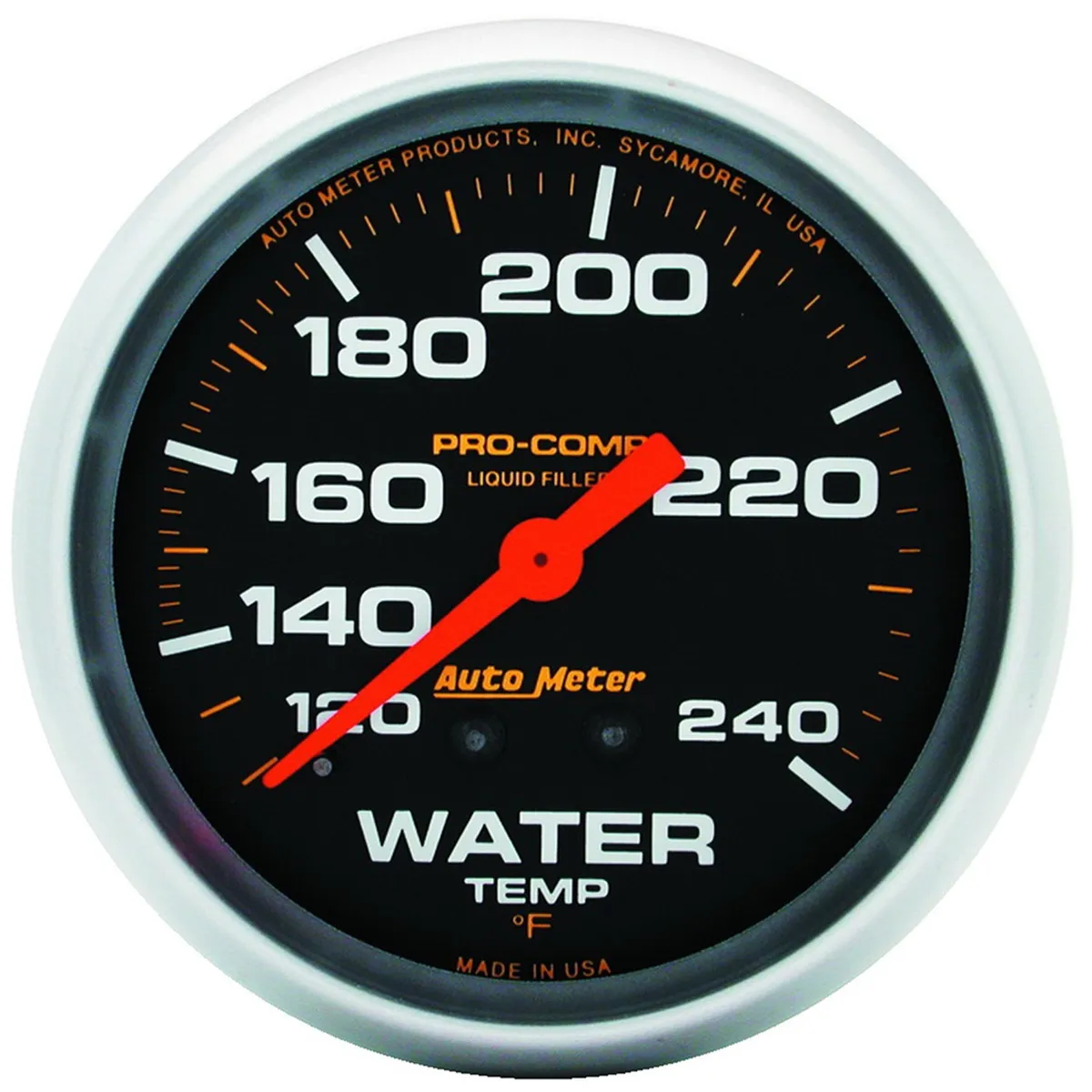 Gauge, Water Temp, 2 5/8", 120-240?F, Liquid Filled Mech, Pro-Comp product image