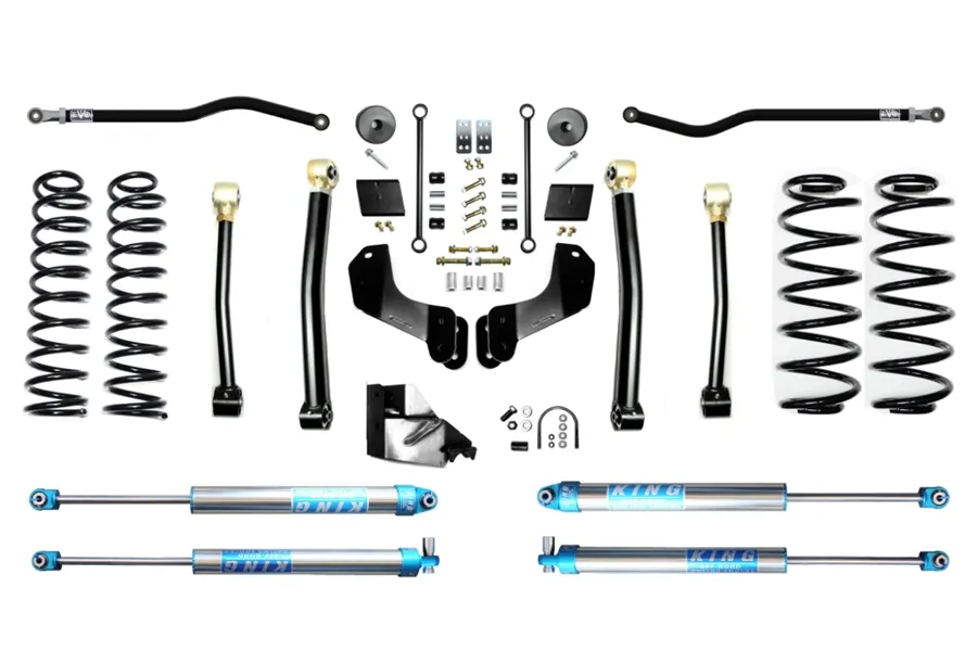 EVO Manufacturing Evo Manufacturing 4.5in Enforcer Overland PLUS Stage 3 Lift Kit w/ KING 2.0 Shocks - JL 4Dr Diesel