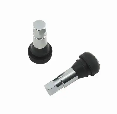Mr Gasket Tire Valve Stems Stock Length Chrome Set of 2