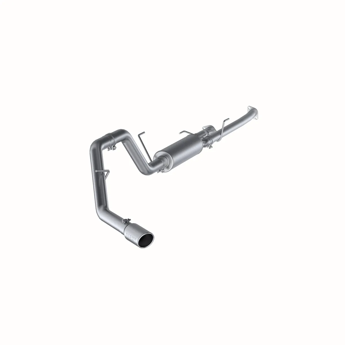 Armor Lite Cat Back Exhaust System; 3 in.; Incl. Ext. Pipes/Muffler/Over Axle Pipe/Tailpipe/Hardware/4 in. OD Tip; Single Side Exit; Aluminized; product image