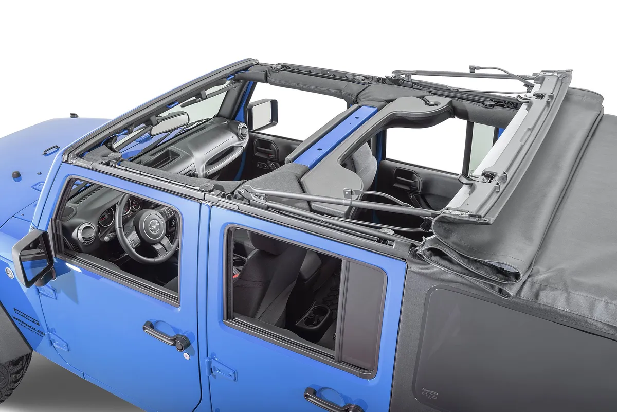 Jeep JK Replacement Top No Doorskins Tinted Glass For 10-18 Jeep Wrangler JK 4 Door Black Diamond MasterTop product image