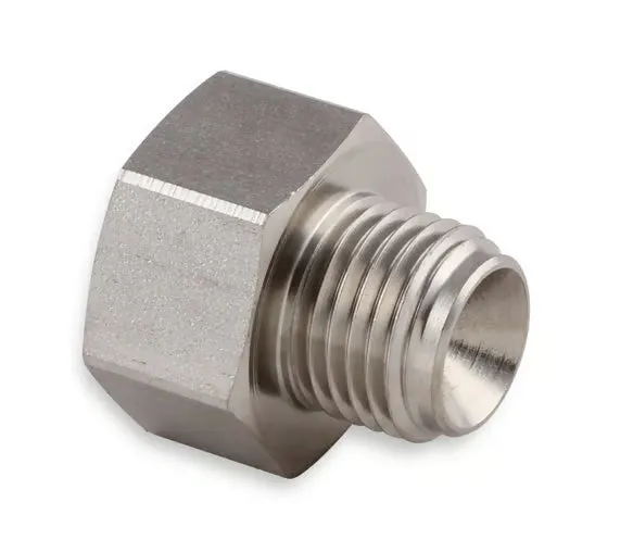 Earl's Hardline Adapter Reducer - Stainless Steel - 1/2"-20 Inverted Flare Male to 9/16"-18 Inverted Flare Female for 3/16" Tubing product image