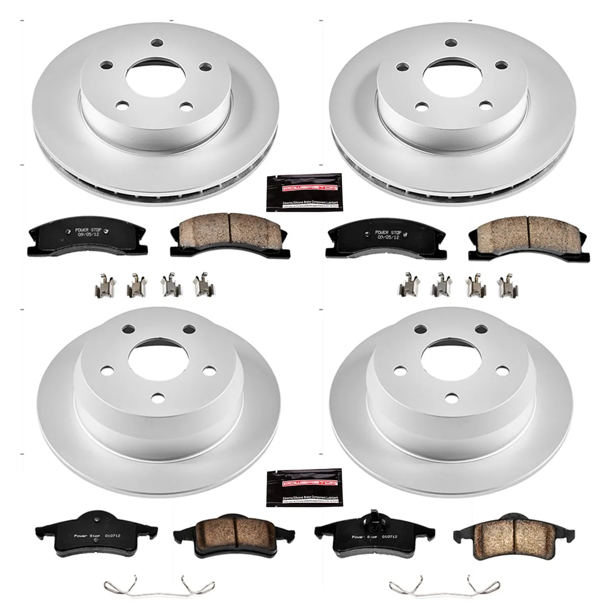 Z17 Geomet Coated Rotor Kit: Genuine Geomet Fully Coated Rotors; Ceramic Pads W/Hardware product image
