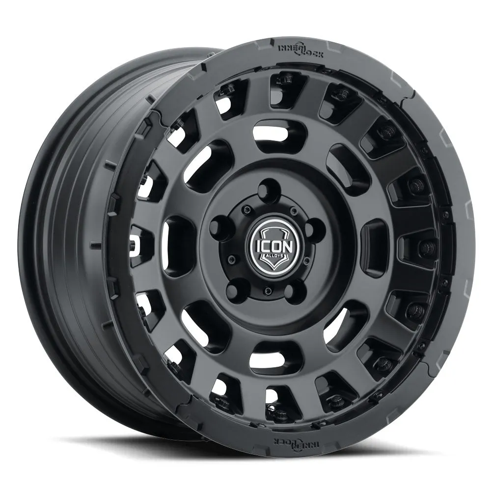Idv Icon Alloys Hammer Pro Sat Black - 17 x 8.5 / 6 x 5.5 / 0mm / 4.75 bs 21017858347sb product image
