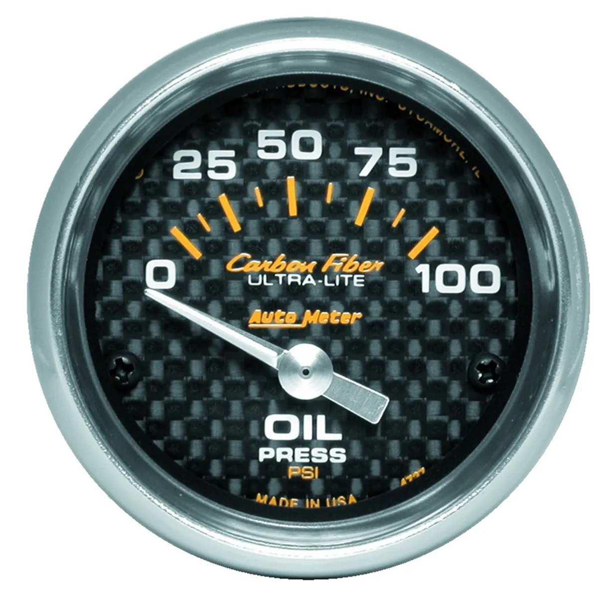 2-1/16in. Oil Pressure; 0-100 Psi; Carbon Fiber product image