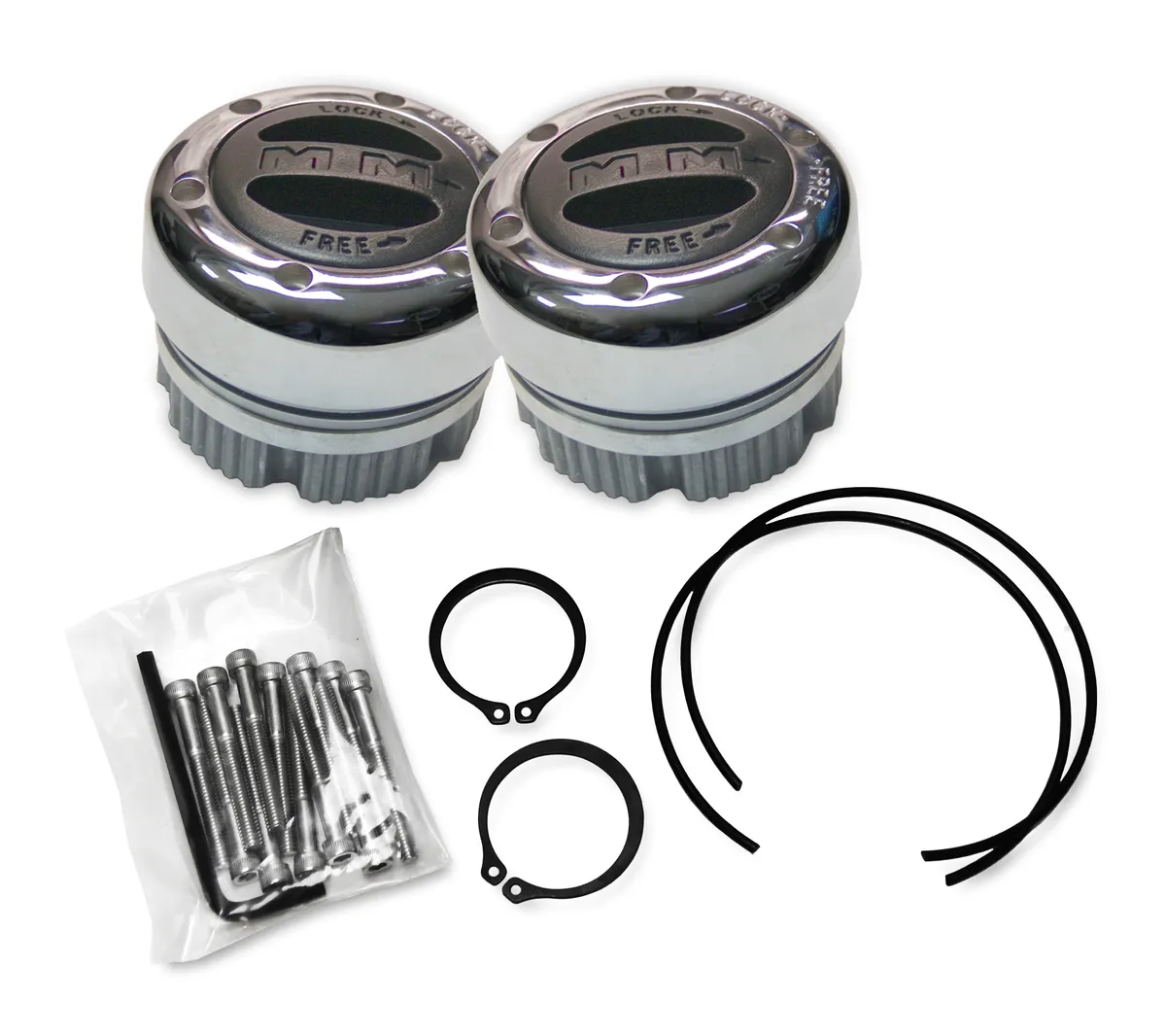 19 Spline Manual Hub 6 Internal Bolts Chrome Street Master Mile Marker product image