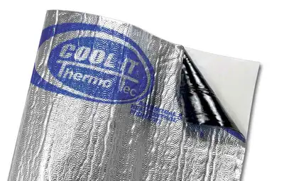 Thermo-Tec Products Suppressor Heat and Sound Film 12 Inch x 12 Inch Silver Up to 2000 Degree F 2 PC Thermo Tec