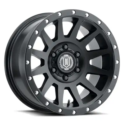 ICON Vehicle Dynamics ICON Alloys Compression, Satin Black, 17 x 8.5 / 6 x 135, 6mm Offset, 5" BS