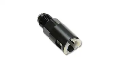 Vibrant Performance Quick Disconnect EFI Adapter Fitting; -8AN; 0.375 in. EFI Line Size; 6061 Aluminum; Black Anodized;