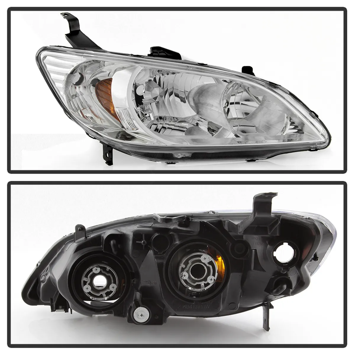 0405 Civic Coupe/Sedan (Ex Hatchback And si Models ) OEM Style Headlights Chrom product image