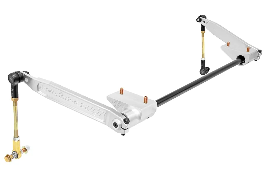Rock Jock Antirock® Sway Bar Kit; Front; Bolt-On; Aluminum Frame Brackets; 7075 Billet Aluminum Arms; 0.850 in. Bar;
