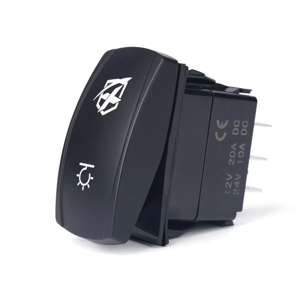 Xprite Xprite 4 Pin Laser Blue SPDT 4 Pin Rocker On/Off Toggle Switch with Logo