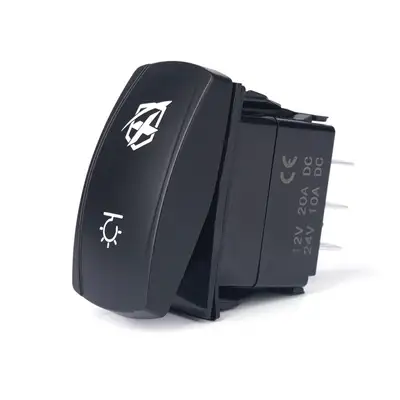 Xprite Xprite 4 Pin Laser Blue SPDT 4 Pin Rocker On/Off Toggle Switch with Logo