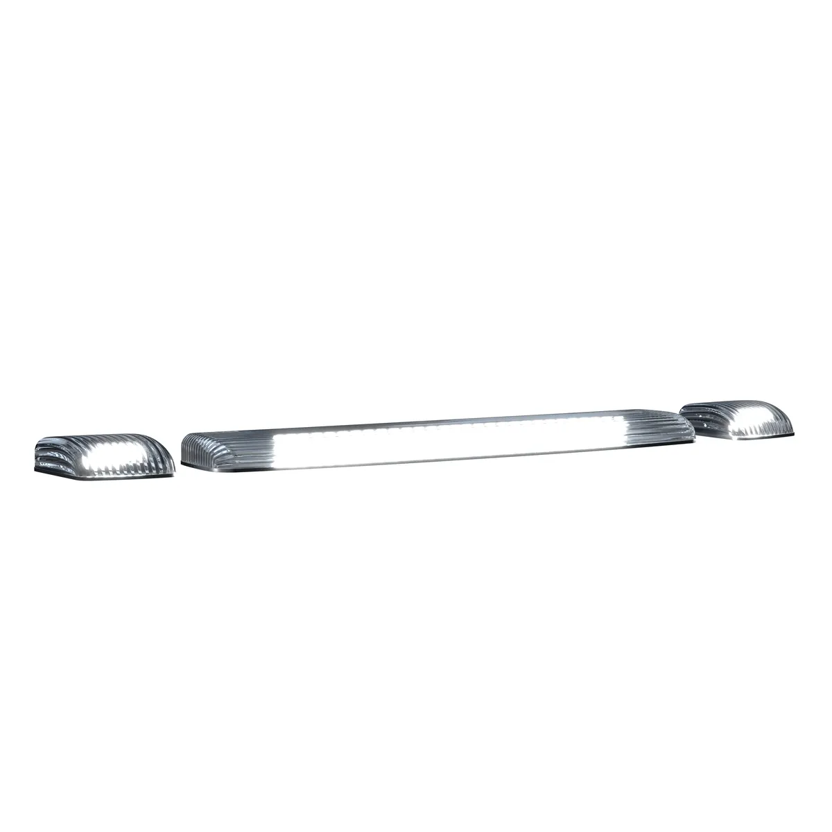 Gmc Chevy 15-19 3rd Gen Body Style Heavy-Duty 3-Piece Set Smoked Cab Roof Light Lens With 2-Way Forward Rear Facing White Ultra High-Power Leds - Plug-N-Play Installation Replaces OEM Installed Cab Roof Lights product image