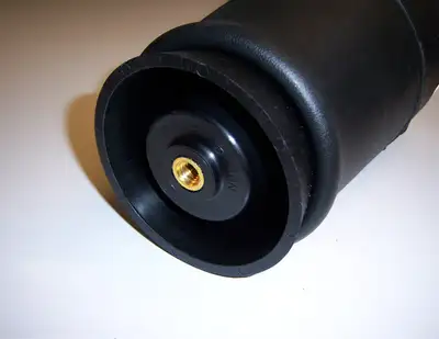 Ridetech Firestone 9000 Tapered Rolling Sleeve Air Spring 5 Inch Diameter W/ 1/4 Inch NPT Port Length Is 4.5 Inch Minimum 9 -9.5 Inch Ride Height And 12 Inch Maximum Load Capacity Is 1500 LbsAt 100 Psi Ridetech