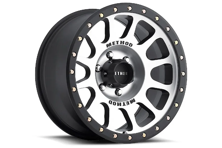 Method Race Wheels Aluminum Wheels 18x9 NV MR305 Bolt Pattern 6 On 139.7 Offset 0 Lip Size 1.34 Black BM Machined Face-Black Street Loc Method