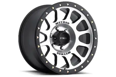 Method Race Wheels Aluminum Wheels 18x9 NV MR305 Bolt Pattern 6 On 139.7 Offset 0 Lip Size 1.34 Black BM Machined Face-Black Street Loc Method
