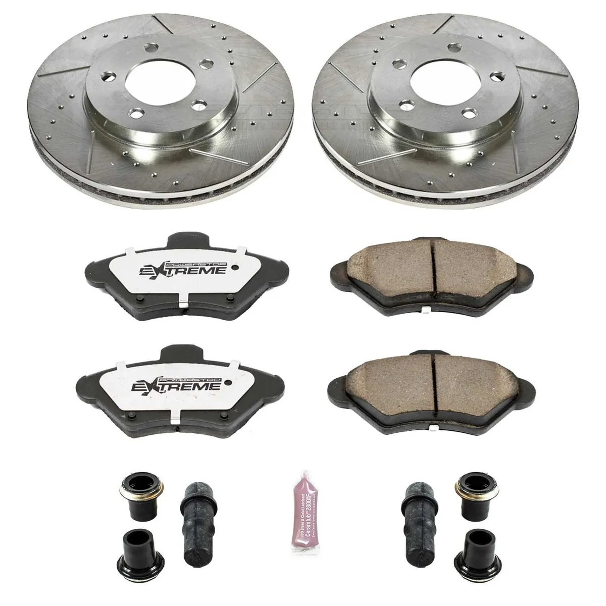 Z26 Street Warrior Upgrade Kit: Drilled/Slotted Rotors; Carbon-Fiber Ceramic Pads W/Hardware product image
