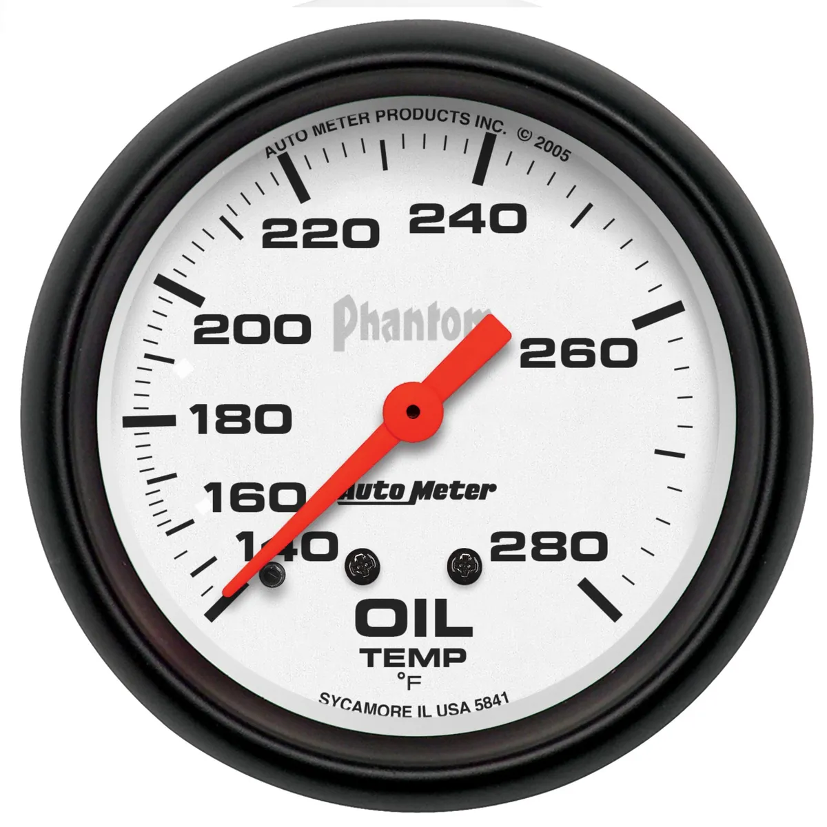 Gauge, Oil Temp, 2 5/8", 140-280?F, Mechanical, Phantom product image