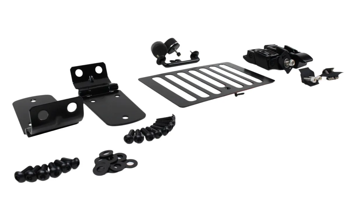 Jeep TJ Hood Kit 98-06 Wrangler TJ Powdercoat Black Kentrol product image