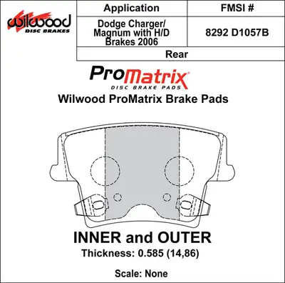 Wilwood Brakes Original Equipment Pads - 150-D1057BK