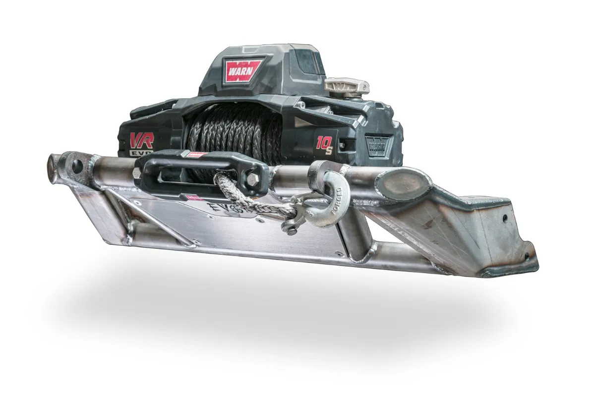 EVO Manufacturing KSPEC Pre Runner Front Winch Tube Bumper - Raw - JT/JL/JK product image