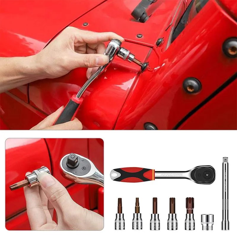 Universal Socket Wrench Kit Hardtop Door Removal Torx Tool Sets for Jeep Wrangler TJ CJ LJ JK JKU JL JT Rubicon Sahara Sports product image