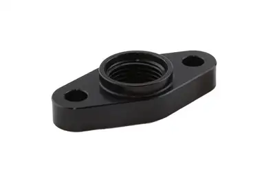 TurboSmart USA Billet AN-10 orb Turbo Drain adapter with Silicon O-ring. 52mm Mounting Holes - T3T4 style fitment