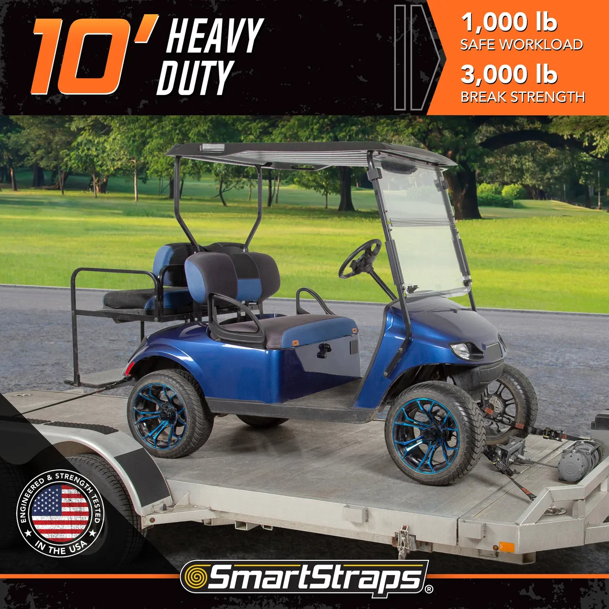 14ft 3000lb Tactical Ratchet Tie Down 4 pk Orange product image