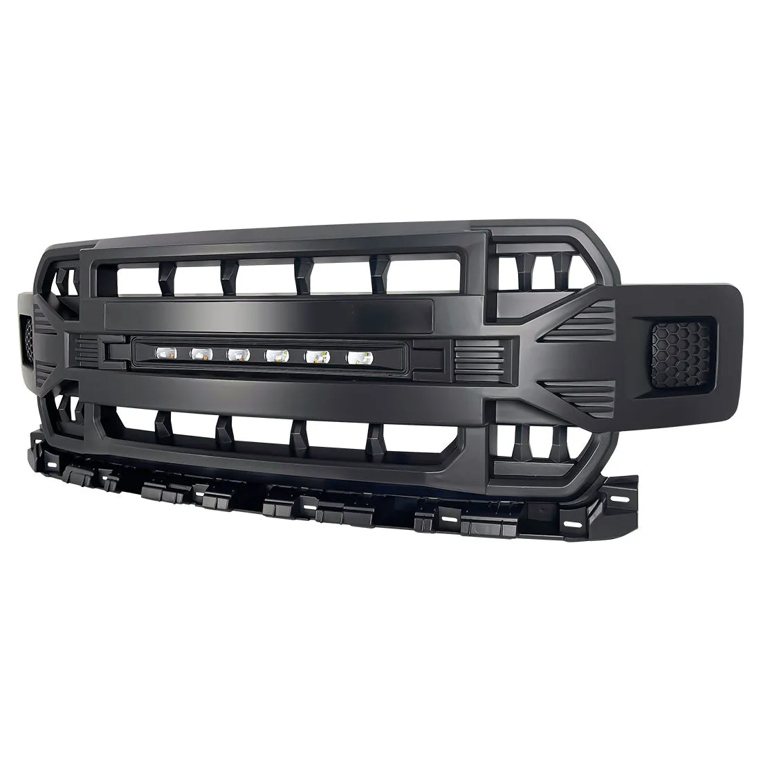 American Modified Amfmaa00120 Armor Grille With LED Off-Road Lights - Matte Black product image