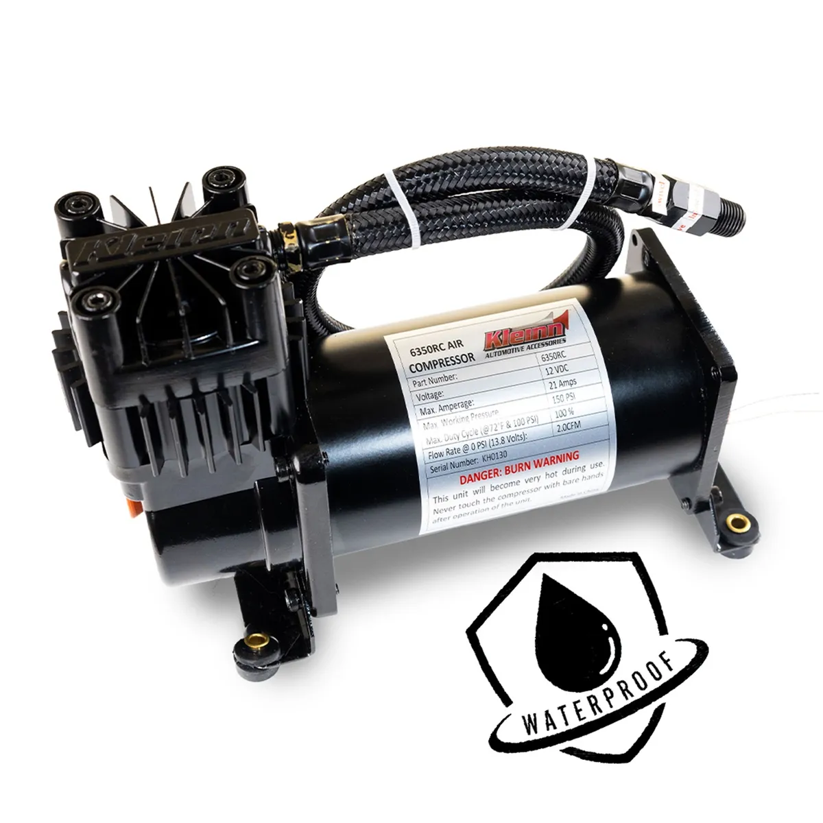 Air Compressor; 150 PSI Maximum Pressure; Waterproof; 100% Duty Cycle; 2 CFM; Black; product image