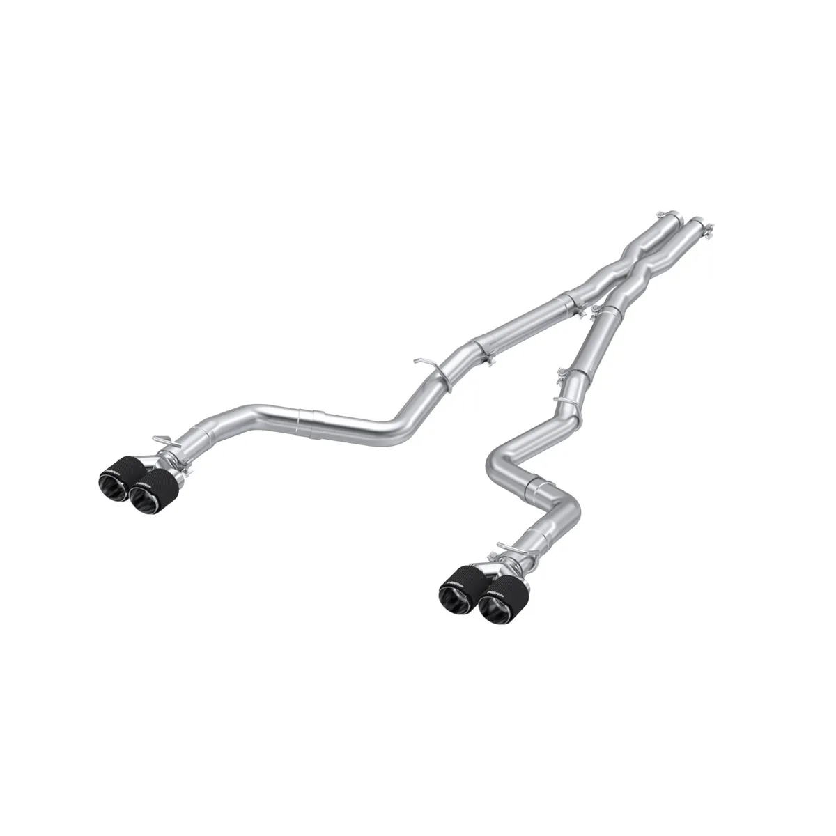 2015-2016 Dodge Challenger T304 Stainless Steel 3 Inch Dual Rear Cat-Back Quad Tips (Race Version) Exhaust System MBRP product image