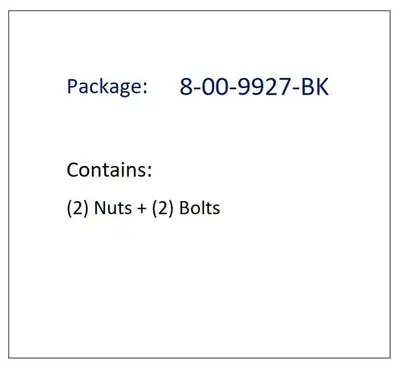 EXPOSED RACK 3/8in ss Hex Bolts Blk