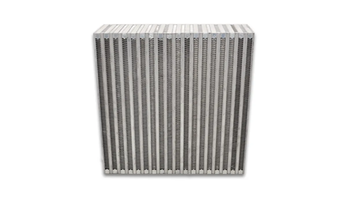 Vertical Flow Intercooler Core; 12 in. Core Width; 3.5 in. Core Thickness; 12 in. Height; 6061 Aluminum; product image