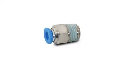 Vibrant Performance Straight Vacuum Fitting; Male; For 0.375 in. OD Tubing; 0.375 in. NPT Thread; 150 PSI Maxiumum Operating Pressure; Stainless Steel;