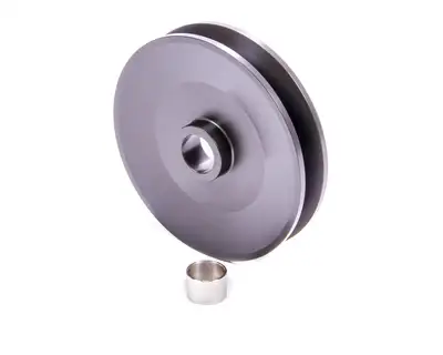 Power Master V-Belt Pulley; Billet Aluminum; Deep Groove; 4 in. Dia.;