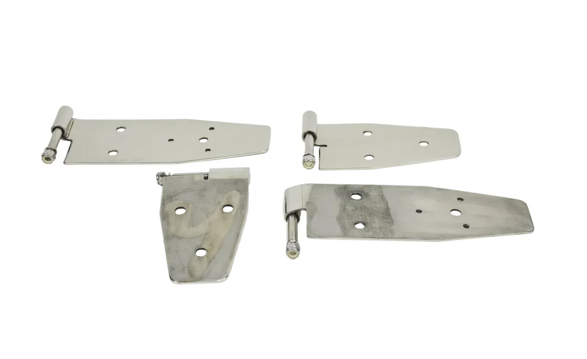 Jeep YJ Hardtop Door Hinge Set 4 Pieces 94-95 Wrangler YJ Polished Silver Kentrol product image