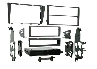 Metra Electronics Turbokits; Radio Installation Kit; Incl. Instructions/Hardware; For Double Din; Fits Iso Mount W/Pocket; Recessed Din W/Pocket; Matte Black;