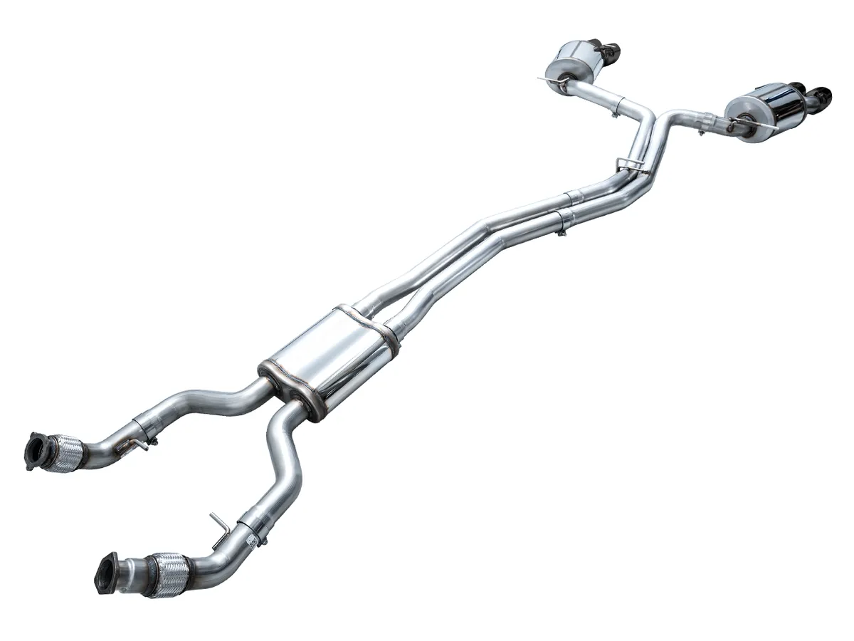 AWE Track Edition Exhaust for Audi C8 S6/S7 - Diamond Black Tips product image