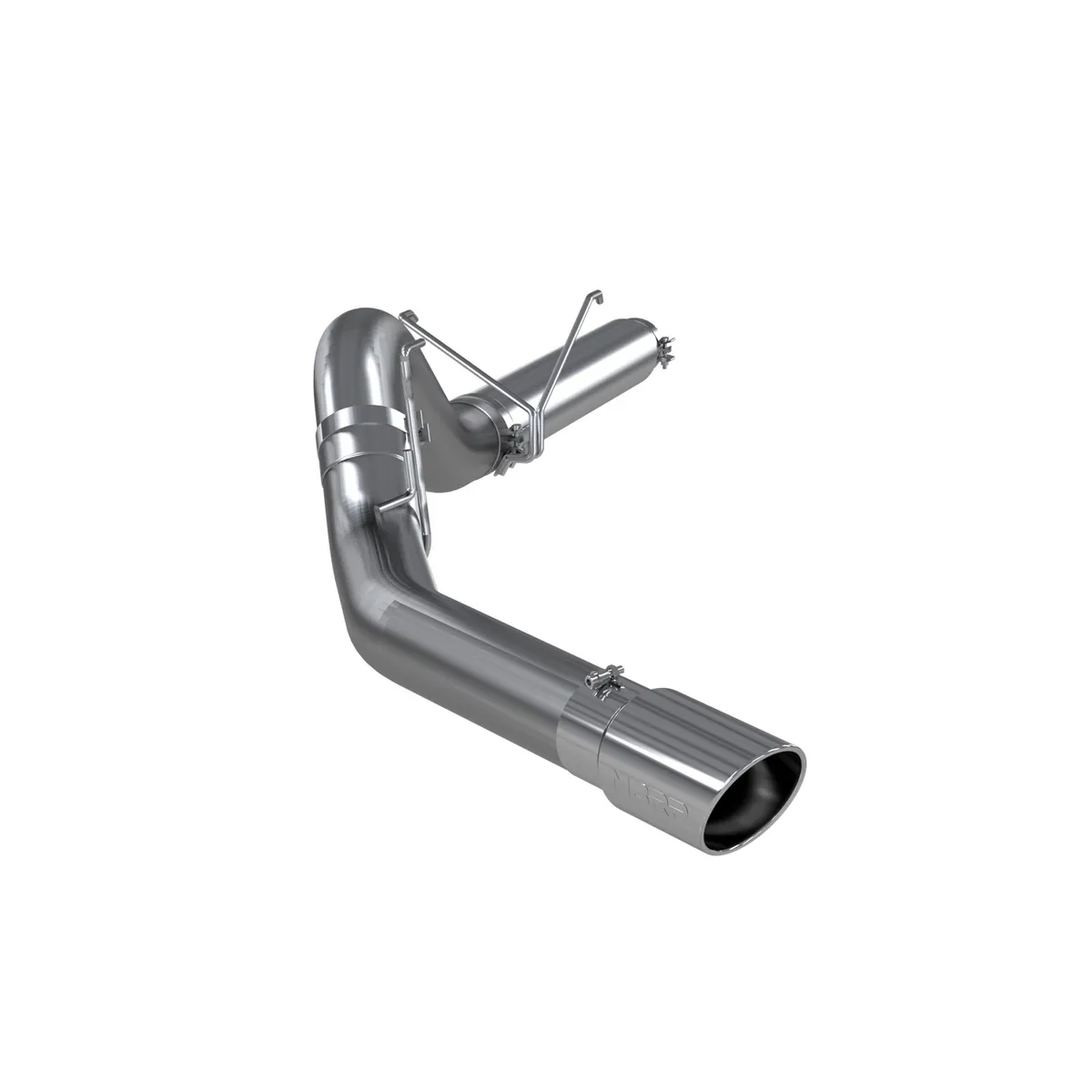 Armor Plus Filter Back Exhaust System; 5 in.; Incl. Adapter Extension Pipe/Over Axle Pipe/Tailpipe/Hardware/6 in. OD Tip; Single Side Exit; T409 Stainless Steel; product image