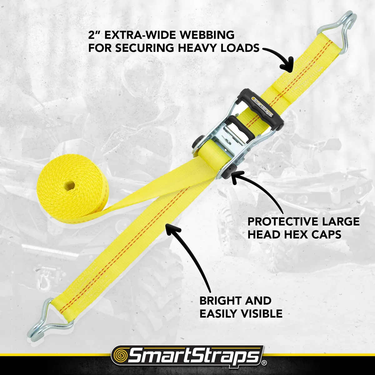 14ft 5000lb Ratchetx Ratchet Tie Down 2 pk Yellow product image