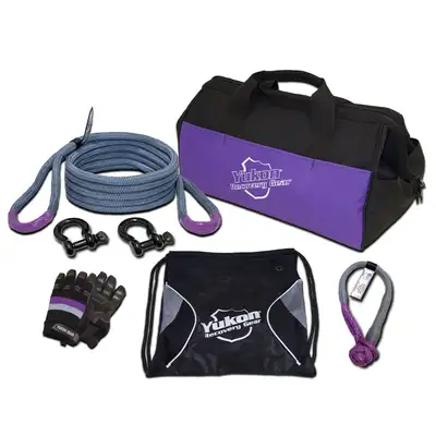 Yukon Gear And Axle Recovery Gear Kit With 3/4 20-Foot Long Kinetic Rope Shackles & More Recovery Gear Kit W/ 3/4 Inch Rope Yukon Gear