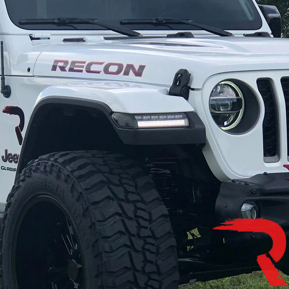 Jeep Wrangler JL 18-25 Ultra Bright White DRL Oled Amber Scanning Switchback Turn Signals Fender Lights (Replaces OEM Halogen) - Multiple Lens product image