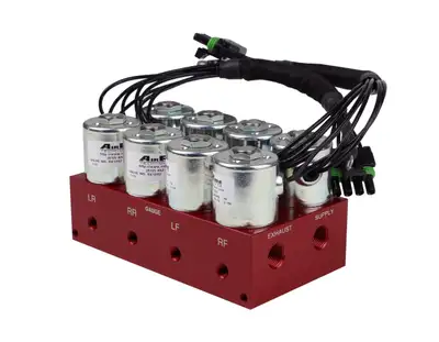 Ridetech Bigred 4-Way Valve W/ 3/8 Inch NPT Ports Mounting Brackets Fittings Sold Separately Ridetech