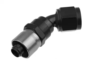Redhorse Performance 08 An 45 Degree Crimp Style Hose End Black