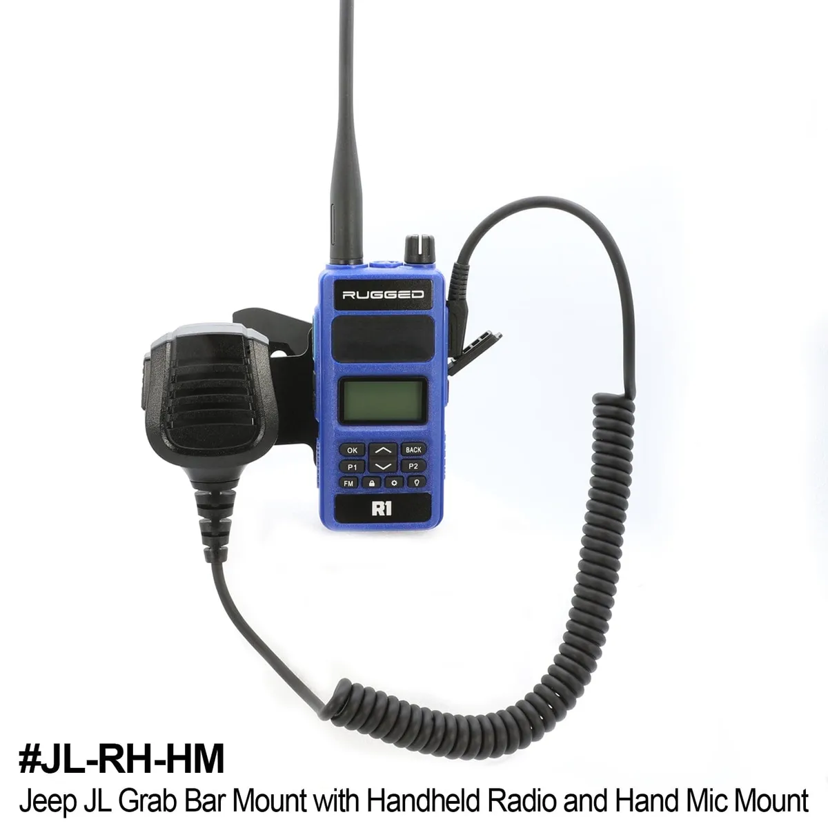 Handheld Radio Grab Bar Mount For Jeep JK Jku/Jlfits R1/V3/Gmr2/Gmr2 Plus/Rh5r product image