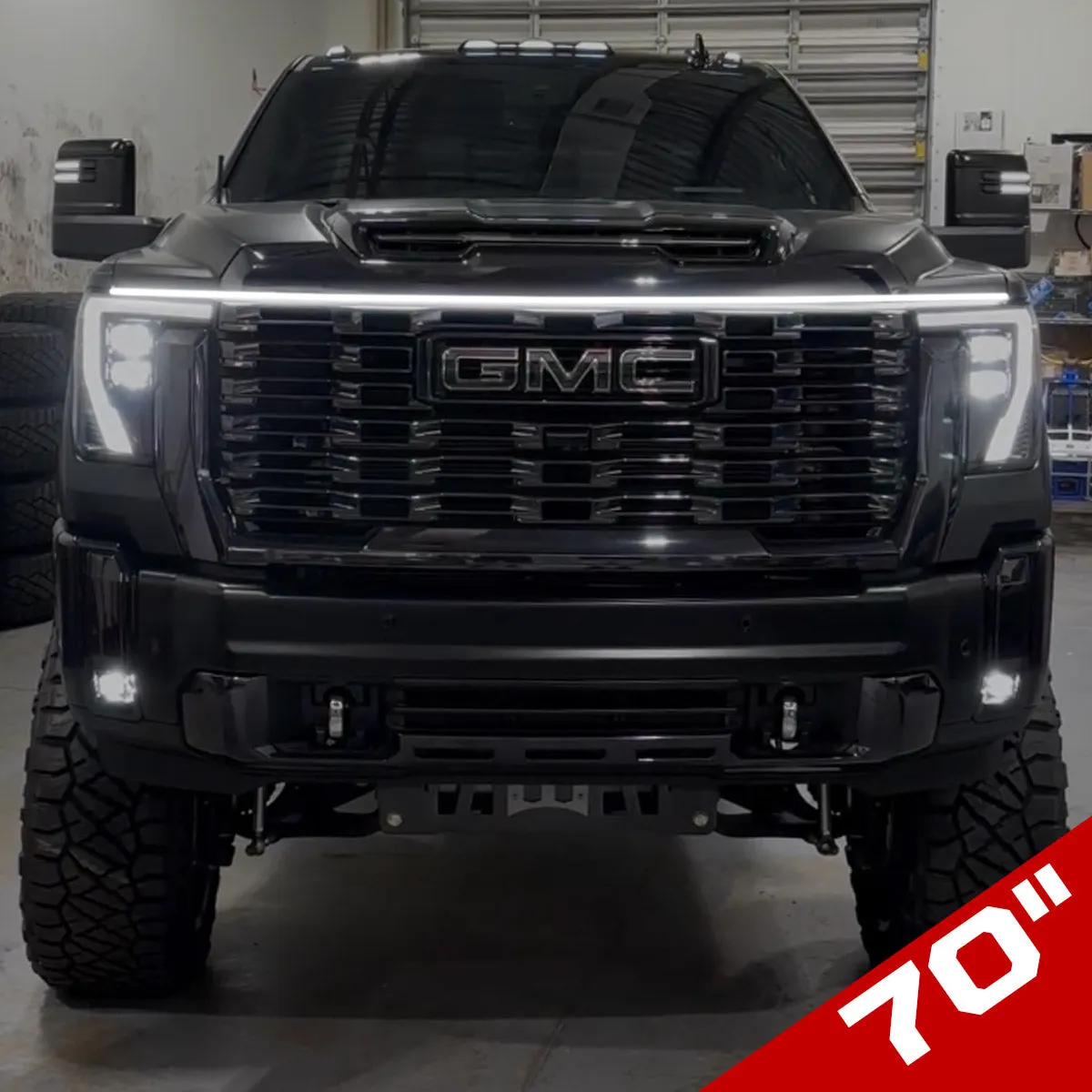 Recon High Powered White LED Under Hood DRL Light Strip With Start-Up Sequence in 59 Length product image